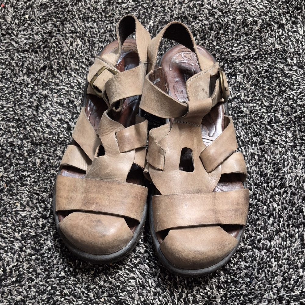 Born Tan Leather Flats